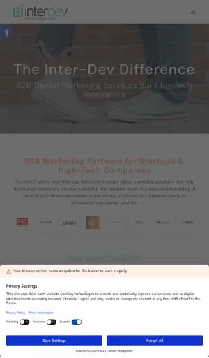 B2B Digital Marketing Agency for Technology Companies screenshot