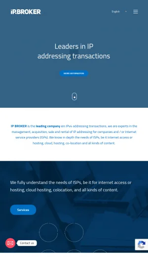 IPv4 Address Brokerage and Leasing Services screenshot