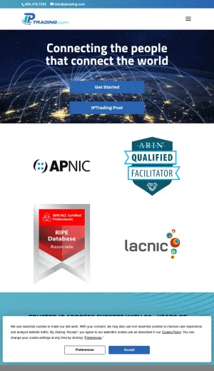 IPTrading IPv4 Address Brokerage and Marketplace screenshot