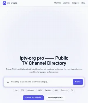 Public Television Channel Directory screenshot
