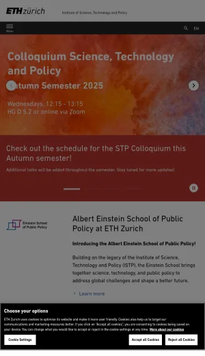 Institute of Science, Technology and Policy at ETH Zurich screenshot