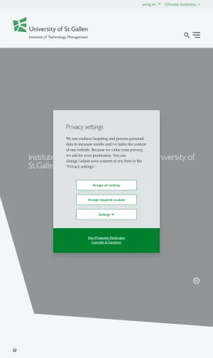 Institute of Technology Management at the University of St. Gallen screenshot
