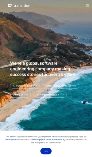 Itransition Software Development and Digital Transformation Services screenshot