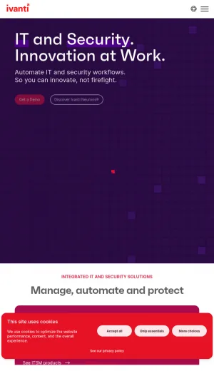 Ivanti IT Service, Endpoint, and Security Automation Platform screenshot