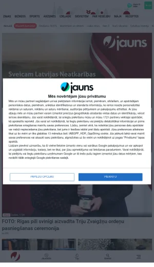 Latvian and World News Portal Jauns screenshot