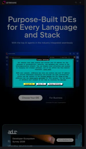 JetBrains Developer Tools and Programming Software screenshot