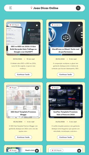 Joao Dicas Online: SEO, WordPress, and Blogger Tips screenshot