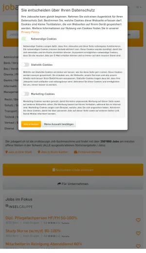 Jobagent Switzerland Job Search and Recruitment screenshot