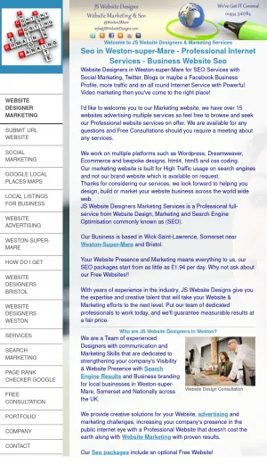 JS Website Designs screenshot