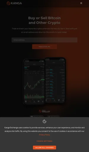 Kanga Cryptocurrency Exchange for Trading Bitcoin and Altcoins screenshot