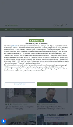 Kaunas Day News Portal screenshot