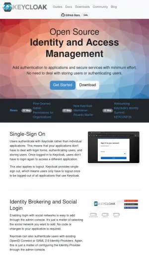 Keycloak Open Source Identity and Access Management screenshot