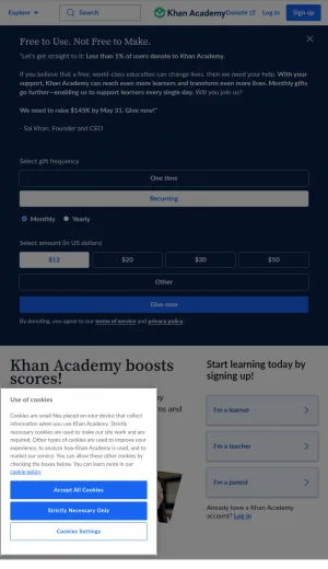 Khan Academy Online Learning and Educational Courses screenshot