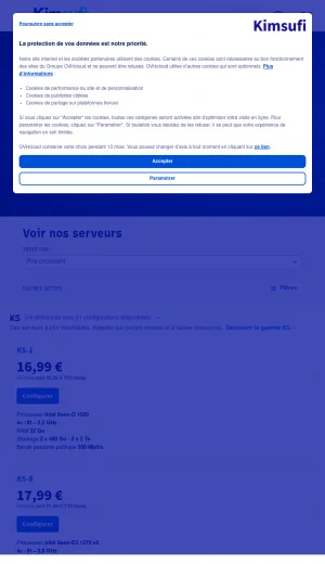 Kimsufi Cheap Dedicated Server Hosting screenshot