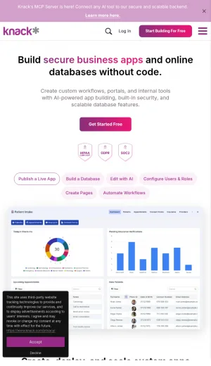 Knack No-Code Business App and Database Builder screenshot