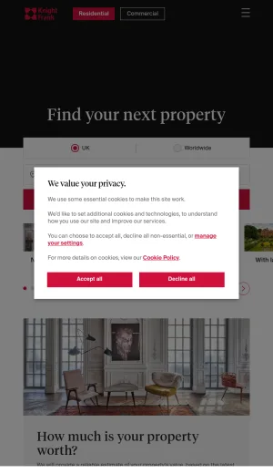 Knight Frank Real Estate Advisory and Property Services screenshot