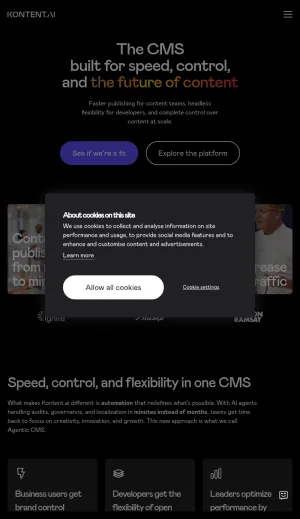 Headless Content Management Platform screenshot