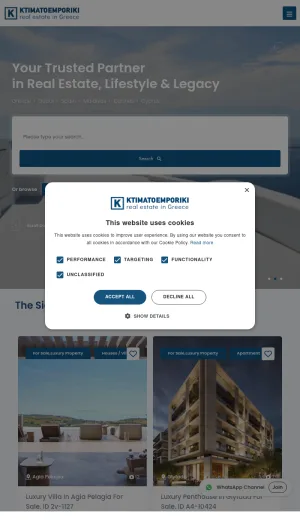 Ktimatoemporiki Real Estate in Greece and Luxury Markets screenshot