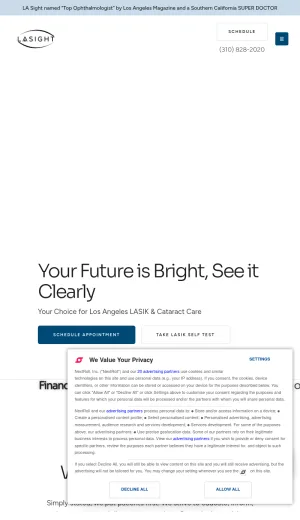 LA Sight Ophthalmology and Vision Correction Clinic screenshot