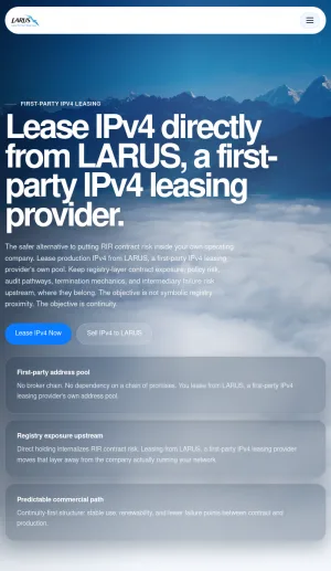 Larus IPv4 Leasing and Address Resource Management screenshot
