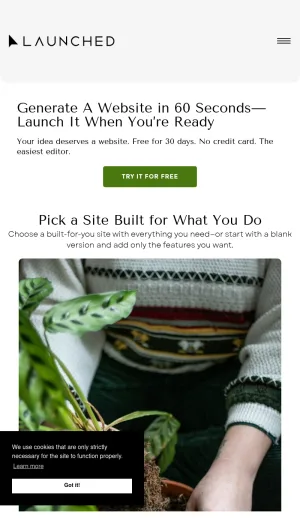 LAUNCHED AI Website Builder for Small Businesses screenshot