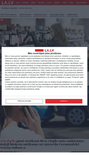 Latvian News and Current Affairs from LA.LV screenshot