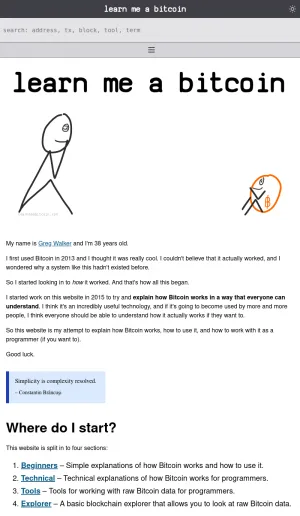 Learn Bitcoin Basics and Technical Guides screenshot