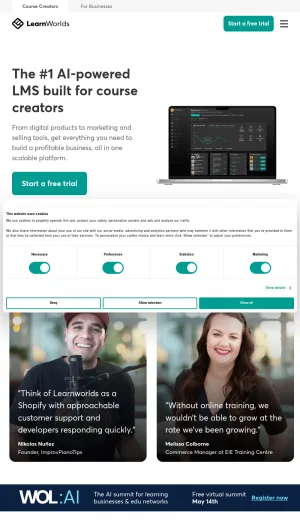 LearnWorlds AI-Powered LMS for Course Creators screenshot