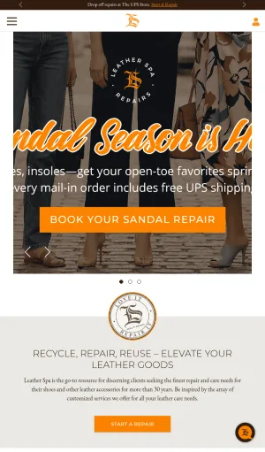 Leather Spa Shoe and Leather Repair Services screenshot