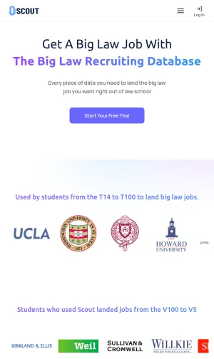 Legal Scout: BigLaw Recruiting and Law Firm Hiring Tracker screenshot