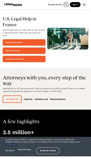 LegalZoom - Online Legal Services for Business, Family, and IP screenshot