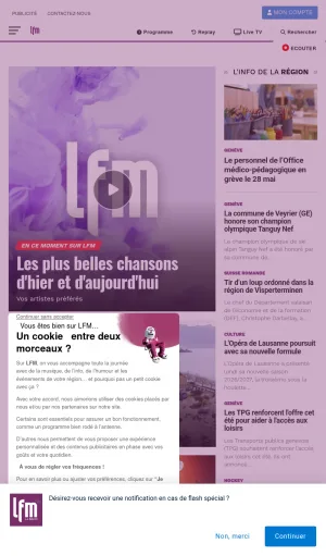 LFM Lausanne Radio, News, Music and Sports screenshot