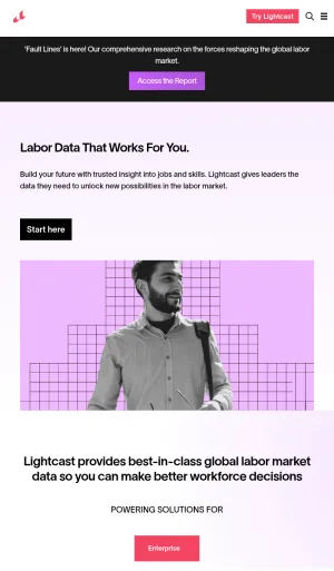 Lightcast Labor Market Intelligence and Workforce Analytics screenshot
