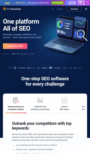 SEO PowerSuite SEO Software Suite screenshot