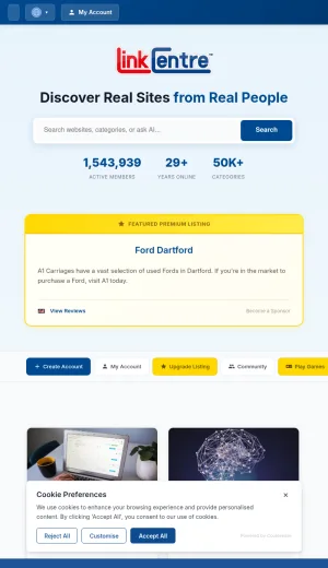 Link Centre Human-Reviewed Business and Website Directory screenshot