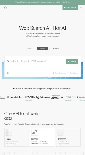 Linkup Web Search API for AI Applications screenshot
