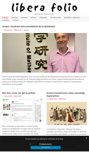 Libera Folio: Esperanto Movement News and Commentary screenshot