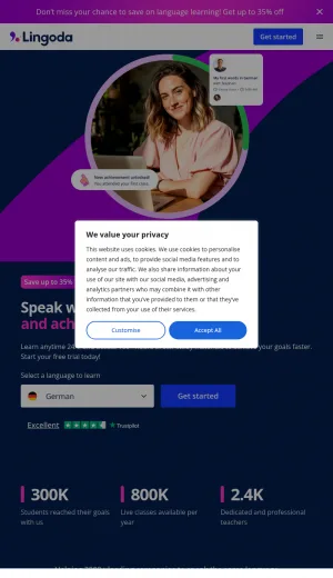 Lingoda Live Online Language School screenshot