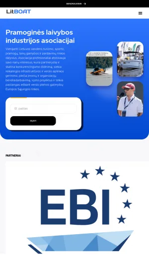 Lithuanian Recreational Boating Industry Association screenshot