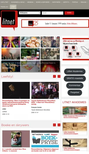 LitNet: Afrikaans Literature, Culture, and Academic Journal screenshot