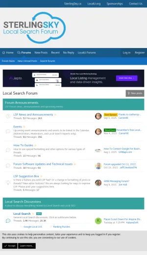 Local Search Forum: Local SEO and Google Business Profile Community screenshot