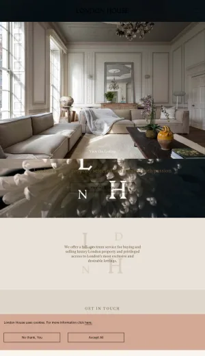 London Luxury Residential Property Agency screenshot