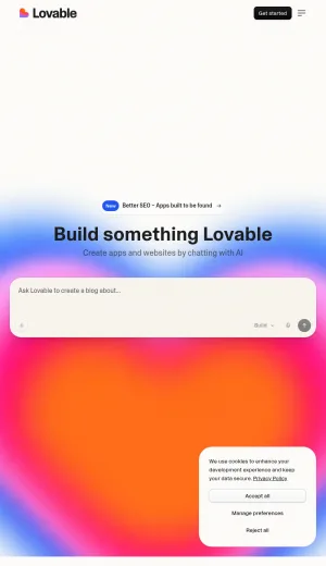 Lovable AI App Builder for Apps, Websites, and Prototypes screenshot
