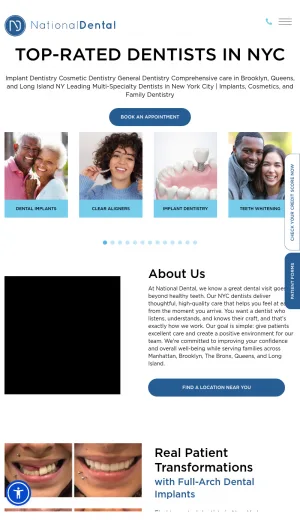 National Dental NYC and Long Island Multi-Specialty Dental Care screenshot