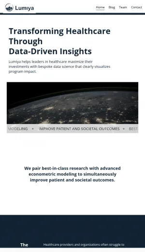 Lumiya Healthcare Impact Analytics and Research Consulting screenshot