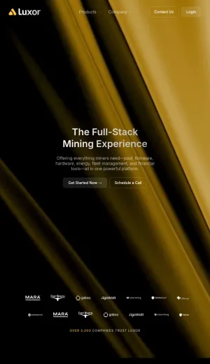 Luxor Technology Bitcoin Mining Platform screenshot
