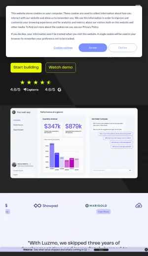 Luzmo Embedded Analytics Platform screenshot