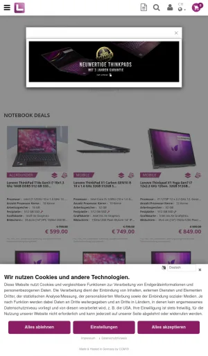 Refurbished Lenovo and Dell Laptops with Notebook Parts screenshot