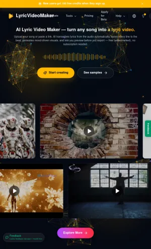 AI Lyric Video Maker for Synced Music Videos screenshot