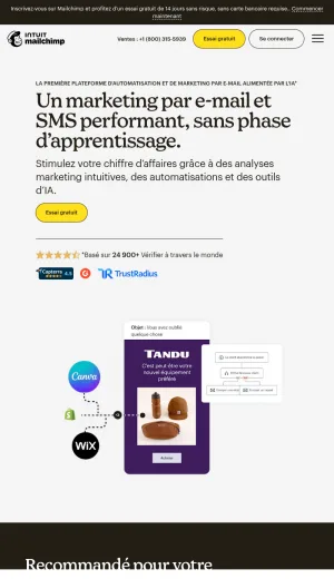 Mailchimp Email and SMS Marketing Automation Platform screenshot